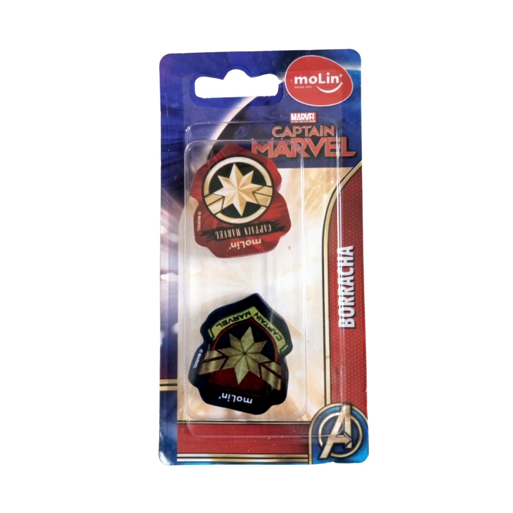 Kit Borracha Molin C/2un - no blister modelo personagem da Marvel
