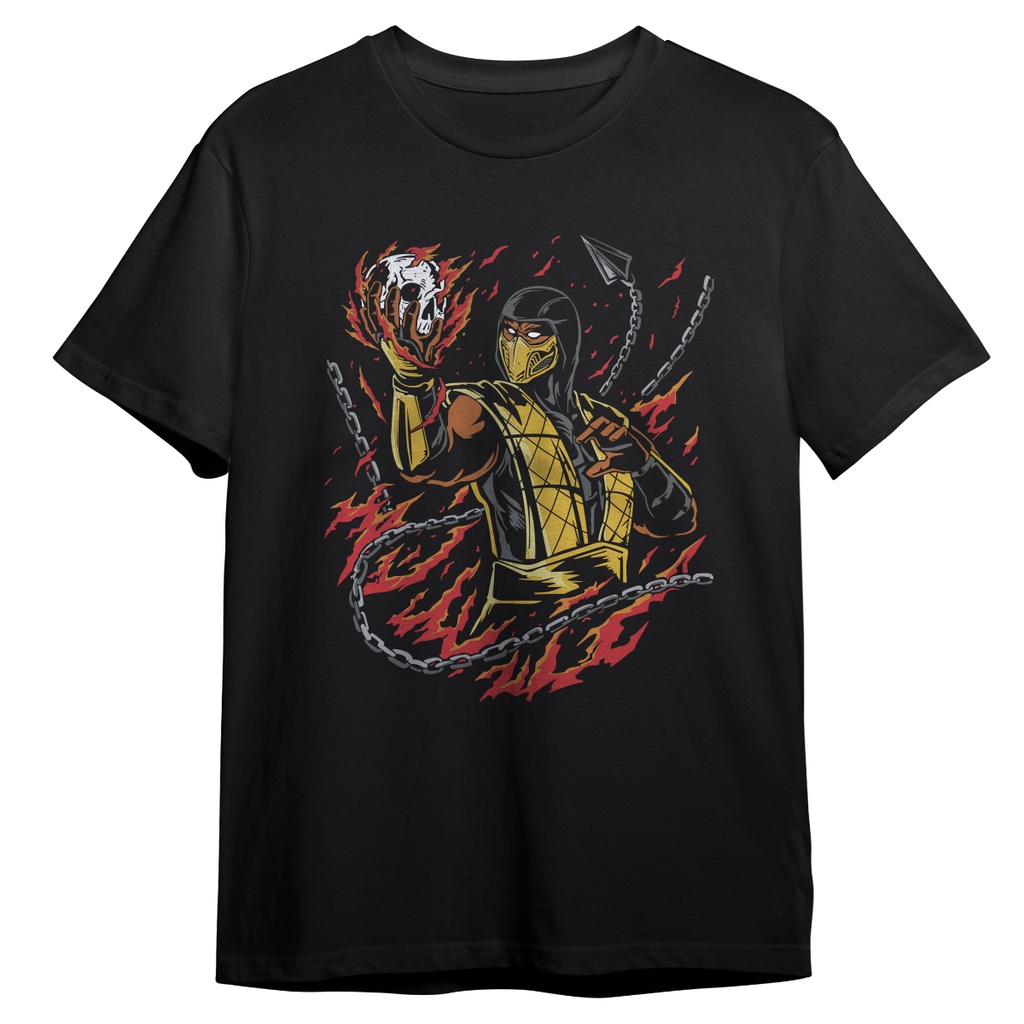 Camiseta Scorpion Fatality Mortal Kombat Blusa Camisa