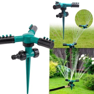 Até 3 IRRIGADOR Giratório 360° Aspersor Jato Com Espeto Jardim Horta Gramados Canteiro Engate Rápido Mangueira