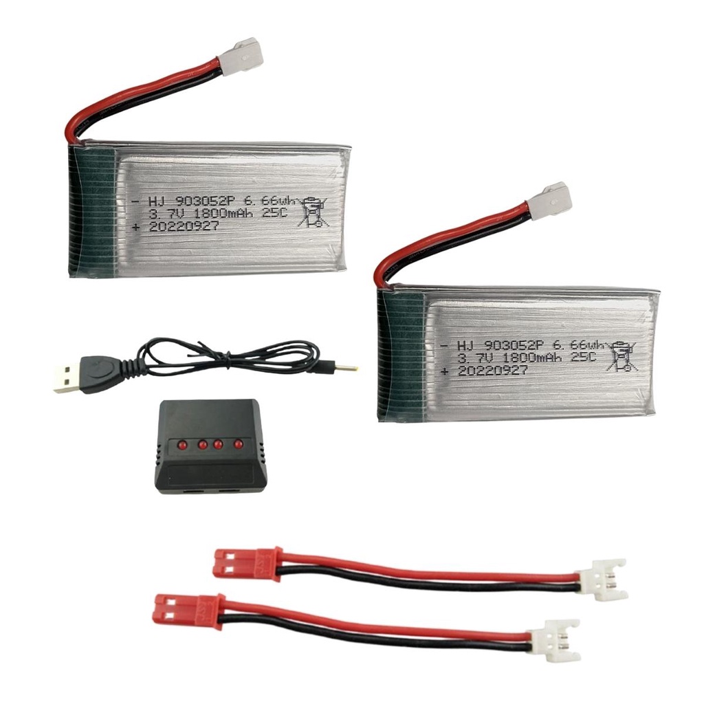 3.7V 1800mah Lipo Battery 25C XH2.54 Plug & USB Charger For RC - Foto 2