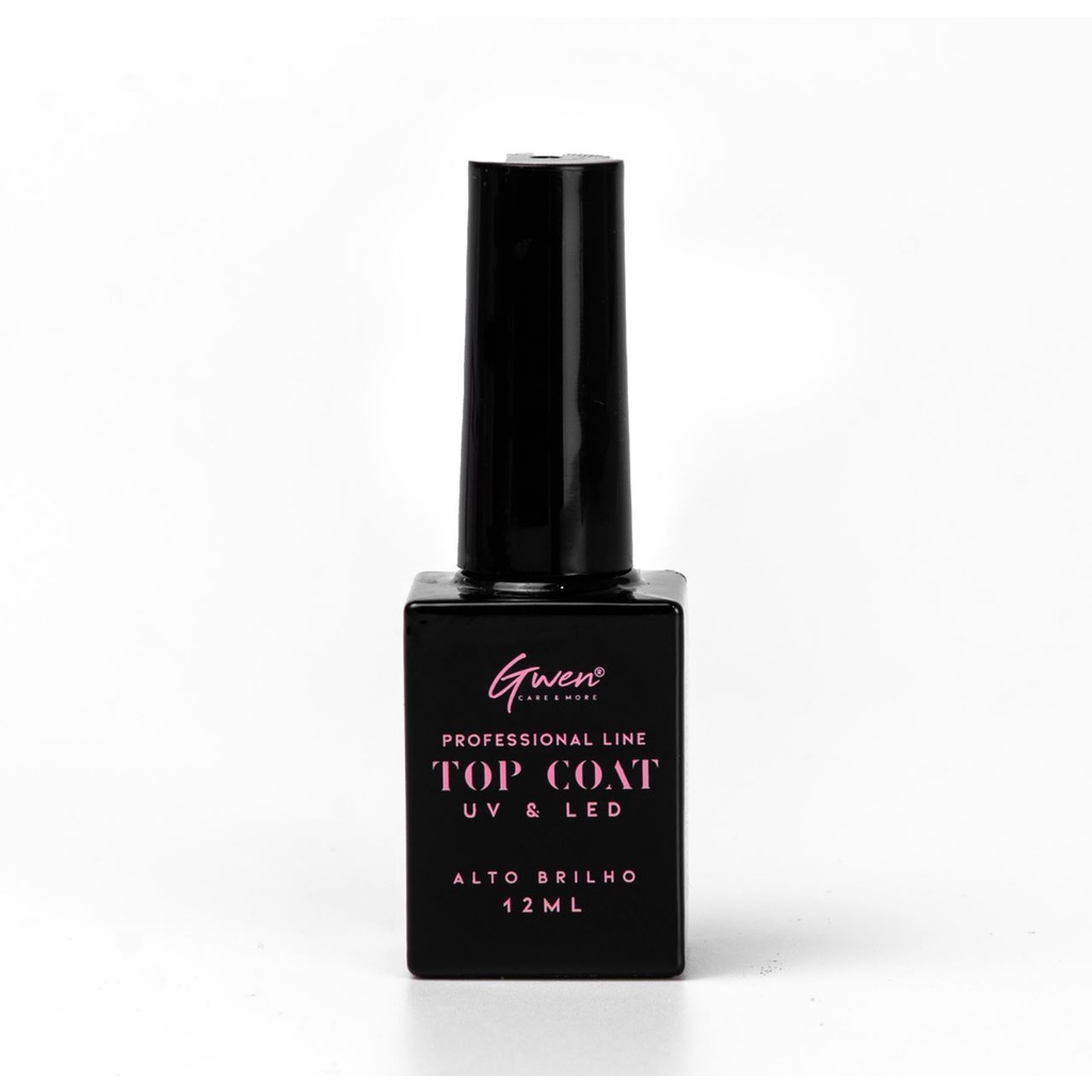 Selante Top Coat GWEN Alto Brilho Professional Led UV Unha Gel Porcelana 12ml