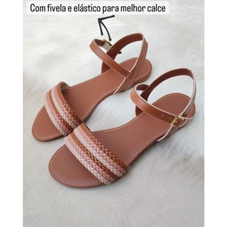 Sandália Feminina Rasteirinha de Amarar Calcanhar Fechado Trazeirinha Número 40 em Oferta na Shopee