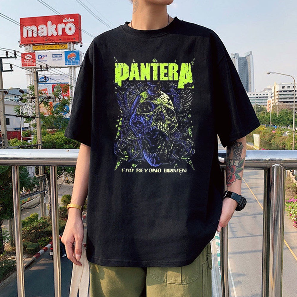 Camiseta Basica Algodao Banda Pantera Far Beyond Driven Skull
