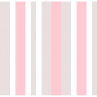 Papel De Parede Adesivo Lavável quarto Listra Rosa Cinza 12m