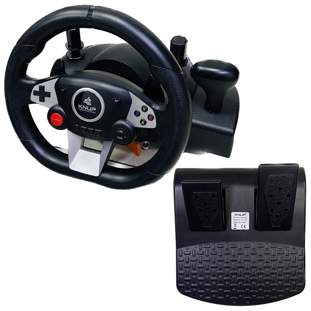 Volante Gamer Compatível Com Ps4 Xbox One Pc Nintendo Switch Android Ps3 E Xbox360 Com Câmbio Pedais E Vibração