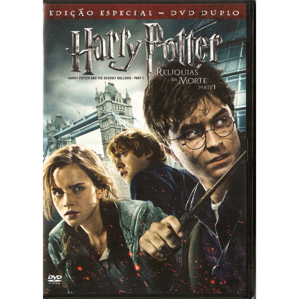 DVD DUPLO - Filme Harry potter e as reliquias da morte parte 1  - Usado