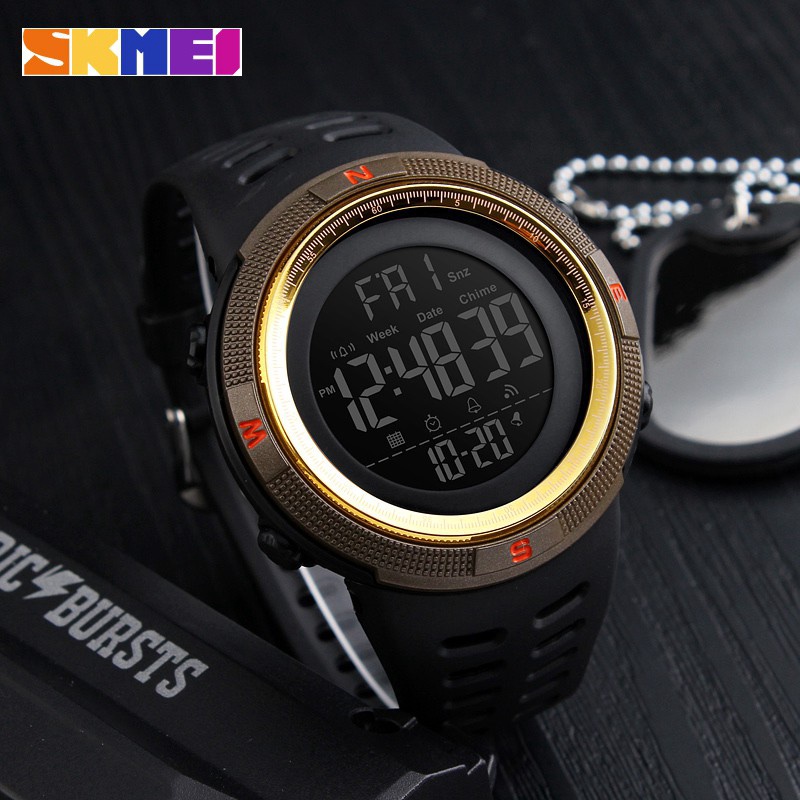 SKMEI Relogio 1251 esportes impermeável masculino lazer digital LED digital multifuncional relógio eletrônicoSKMEI Relogio 1251 esportes impermeável masculino lazer digital LED digital multifuncional relógio eletrônico