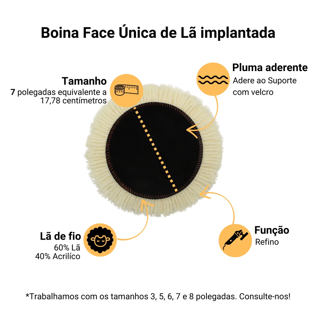 Boina Fio Lã 7" Agressiva c/ Pluma