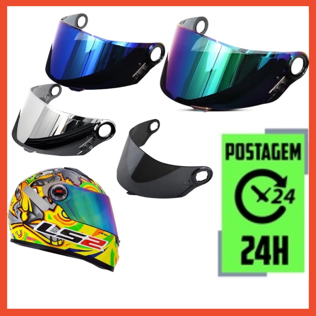 Viseira Para Capacete Gt Fw3 Ls2 Ff358 Helt Strada Tex Mormaii
