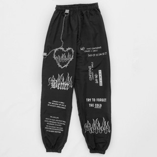 Calça jogger gringa com corrente estampada streetwear style