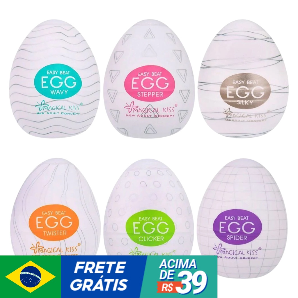 Egg Masturbador Masculino e Feminino Ovinho Intenso Unissex Estimulador  Silicone Texturizado Ovo Favorito Opções Variadas Prático Para Adultos Sex  Shop Punheta Produtos Eróticos Power Sexo Prazer Orgasmo Estimula com Sachê  Lubrificante Pronta