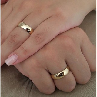 Aliança Anatômicas 6mm Aço Inoxidável Dourado UnidadeAliança Anatômicas 6mm Aço Inoxidável Dourado Unidade