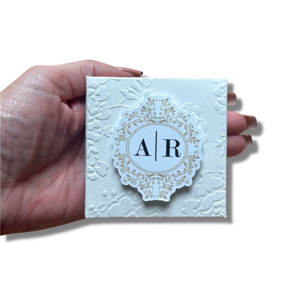 25 Caixa bem casado ou doces com tag monograma em Oferta na Shopee