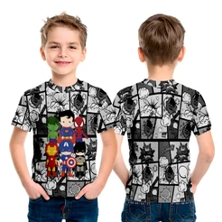 Camisa Adulta ou infantil - Heróis Cute Gibi