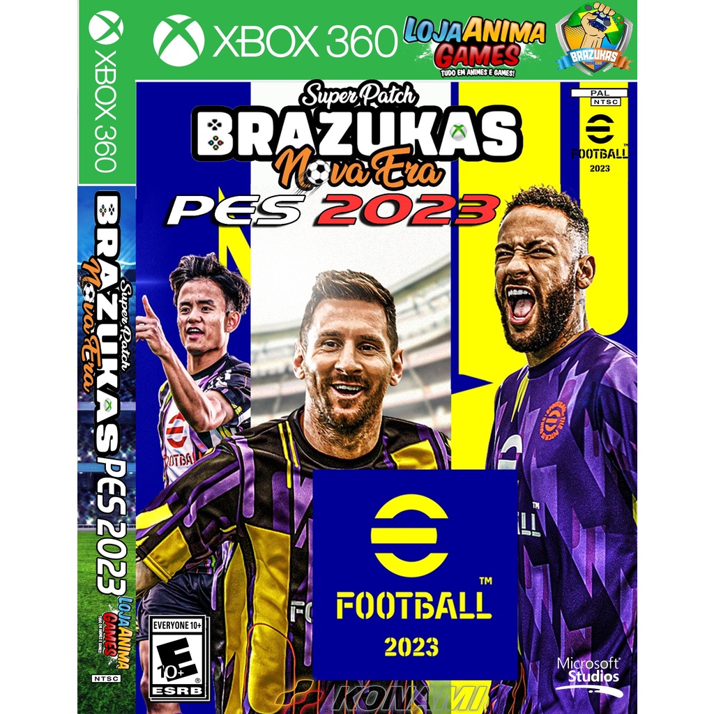 Jogo Futeboll Xbox 360 Pes2023 Brasukas Atualizado