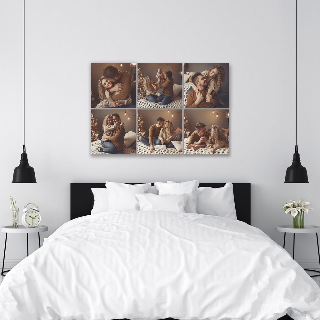 Kit 6 Quadros Decorativos Personalizado Com Sua Foto 20x20 cm · foto 2