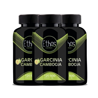 3 Garcinia Cambogia 500mg 360 Cápsulas - Ethos Nutrition