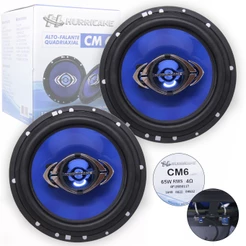 Par Alto Falante 6" Polegadas CM6 130 Watts 4 Ohms W RMS Quadriaxial - Hurricane Para Carro