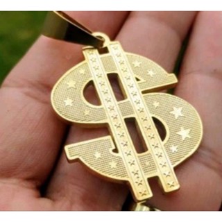 pingente banhado a ouro 18k cifrão