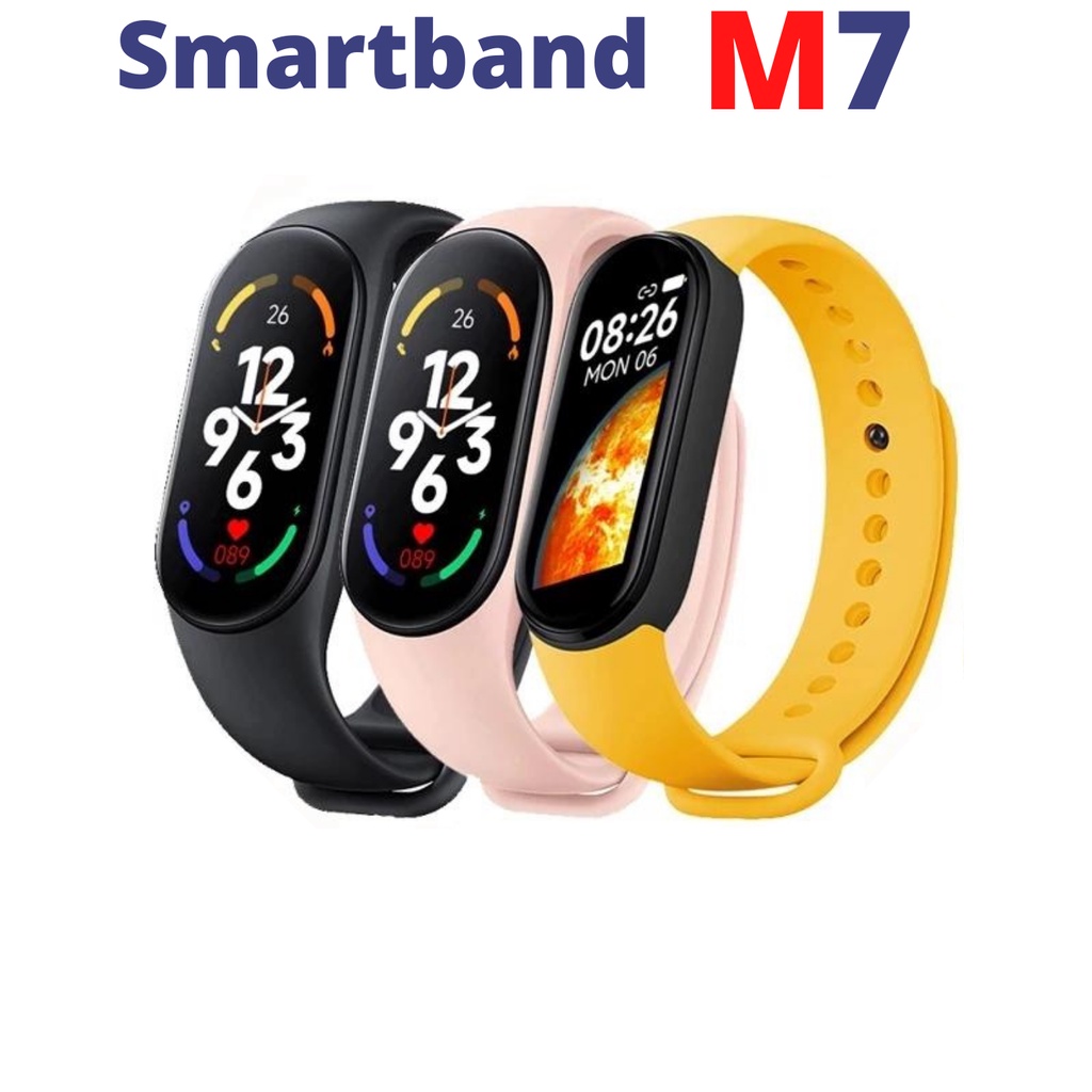 SmartBand M7 Pulseira Lançamento 2023 Atualização do M6 Relógio Inteligente Bluetooth SmartWatch Notificação De WhatsApp Facebook Instagram SMS e Ligação