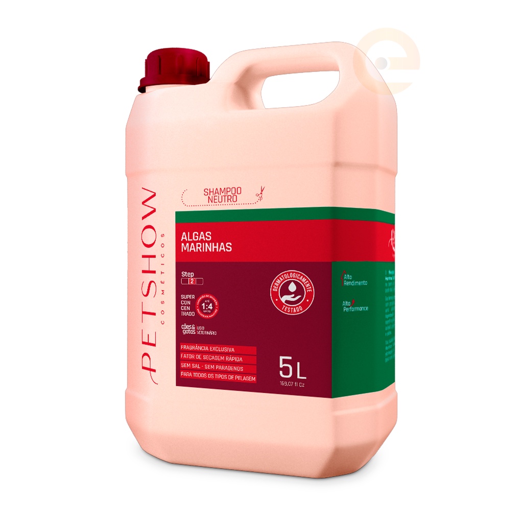 Shampoo Neutro Algas Marinhas 5 Litros Pet Show