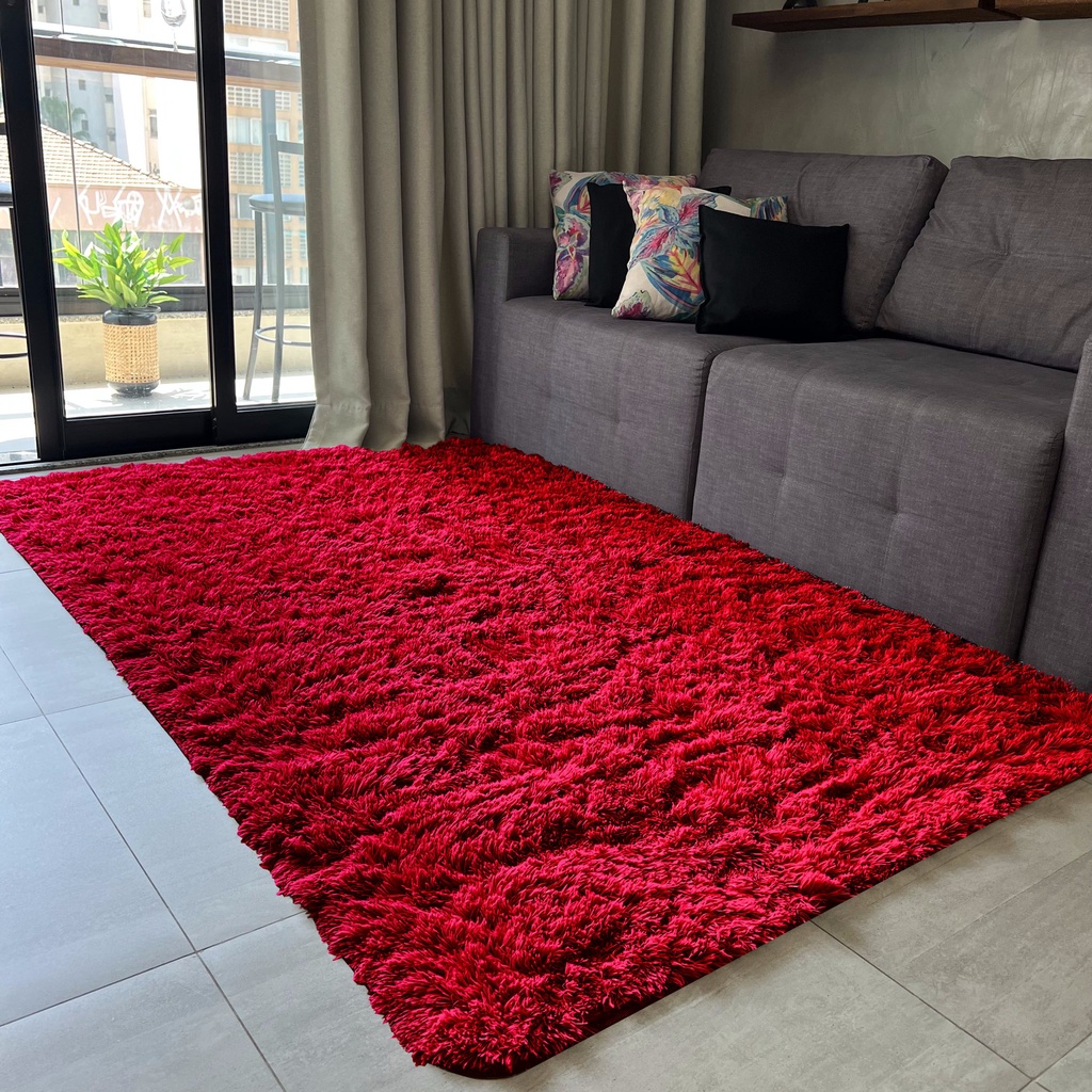 Tapete Sala 2,00x2,50 Peludo 4 Cm De Altura Shaggy Promoção