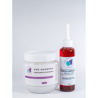 Kit 1 Pré Shampoo para Acelerar Crescimento Capilar + 1 Tônico Capilar para crescer cabelo e anti queda 60ml