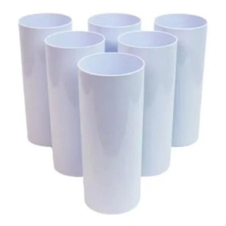kit 20 Copos Long Drink Branco Acrílico 350ml em Oferta na Shopee