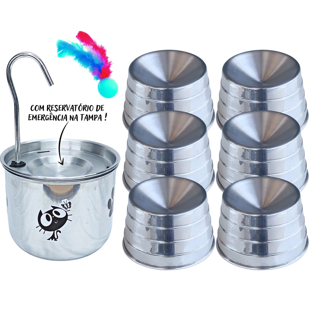 1 Bebedouro P/ Gato + 6 Comedouros Ergonômicos em Oferta na Shopee