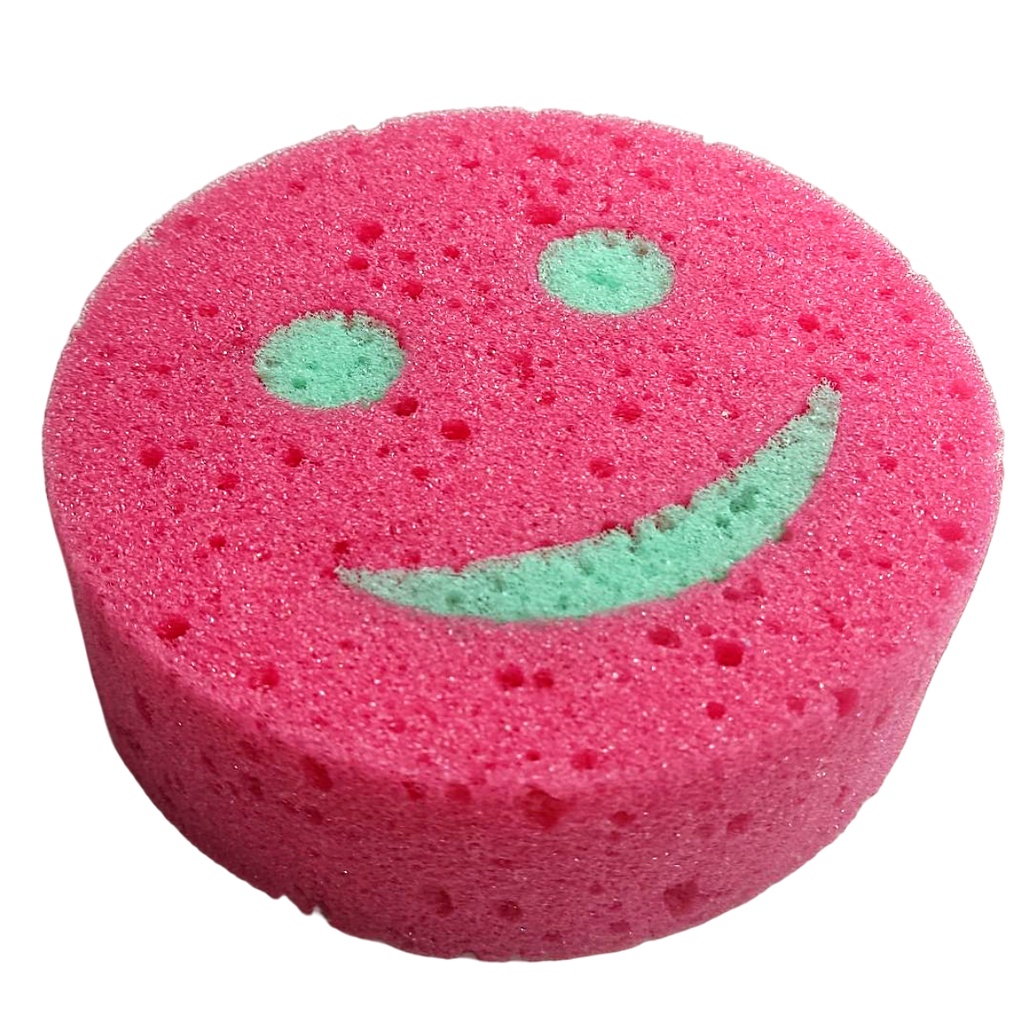 Esponja Bucha de Banho Infantil Criança Formato de Cara Grande Feliz - Espuma e conforto garantido para seu Filho(a) - Lembraçinha - Presente - Confraternizações - Aniversarios