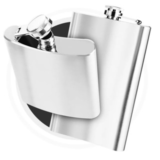 Cantil Porta Bebida De Bolso 210ml Em Inox 7oz - Whisky