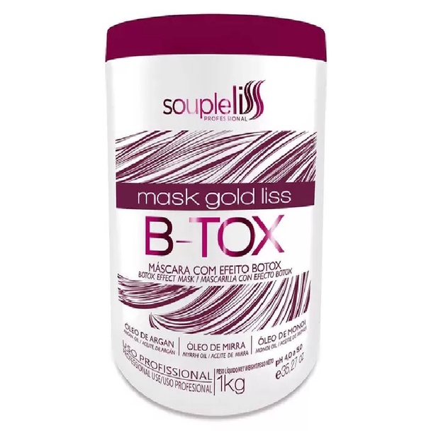 selante b-tox mask 1kg reestrutução Souple liss selante ou botox
