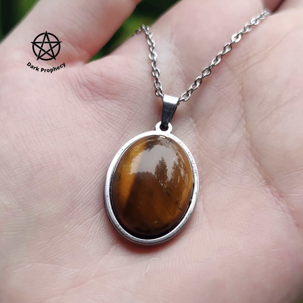 Colar Olho de Tigre - Aço Inoxidável