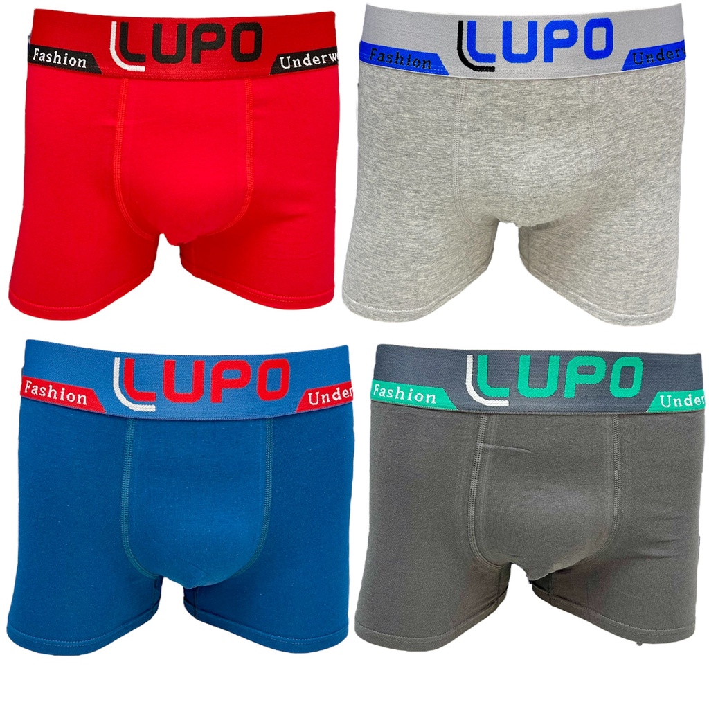 kit 2 Cueca Lupo Boxer Algodão Alta Qualidade Cós Reforçado Moda Intima Masculina