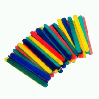 Palito de Picolé Colorido Ponta Redonda 100 Unidades Theoto