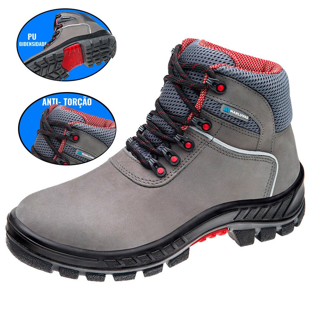 Botina Nobuck De Segurança Cinza Premier 75bpr29 Marluvas