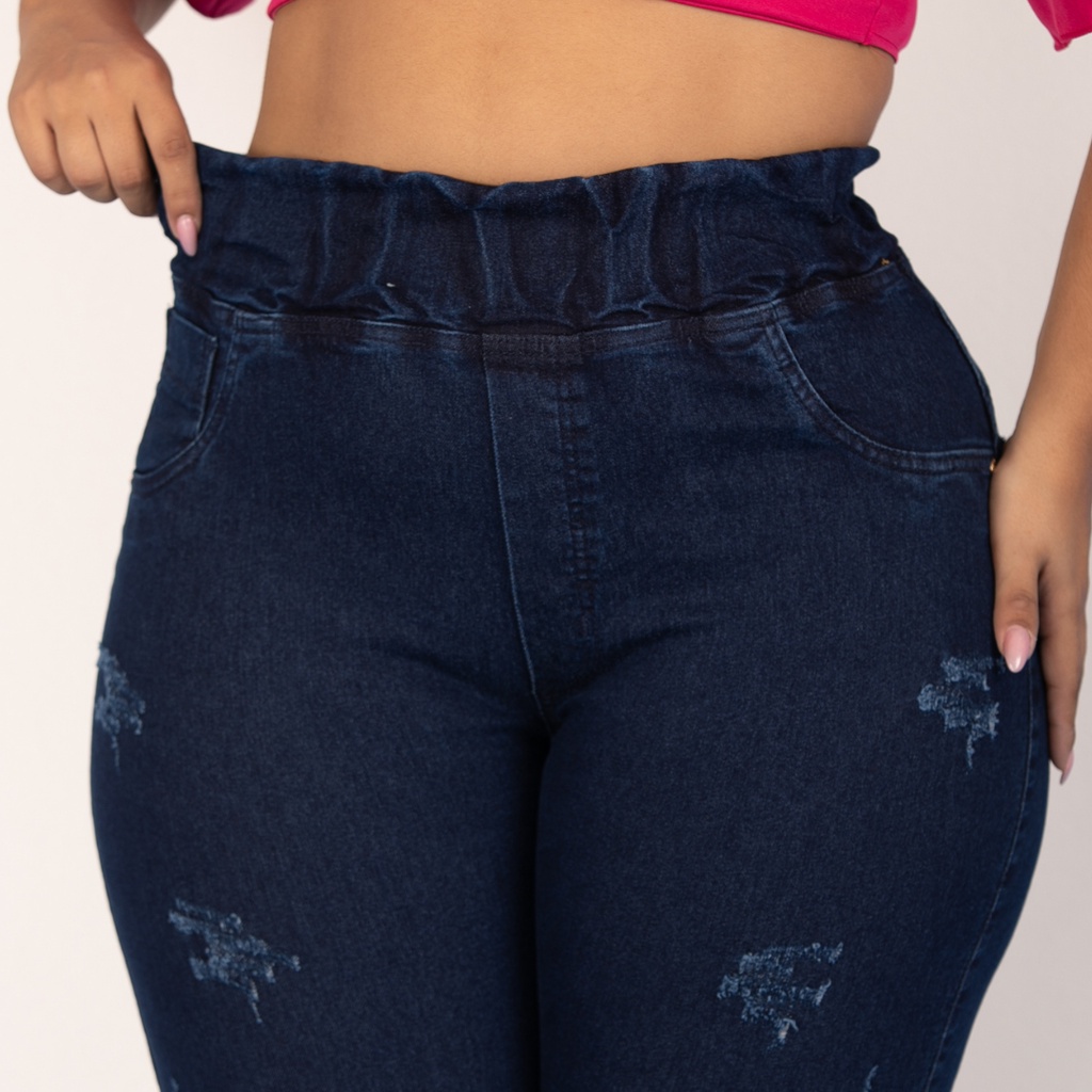 Calça Jeans Preta Feminina Plus Size