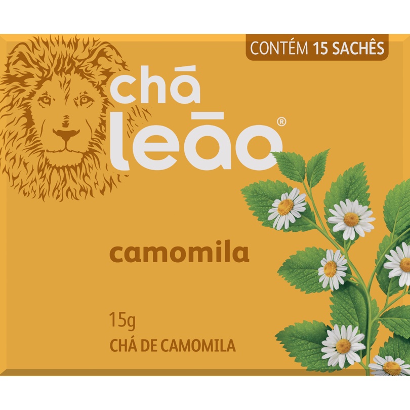 Chá Leão Camomila 15g em sachês - 15 Unidades em Oferta na Shopee