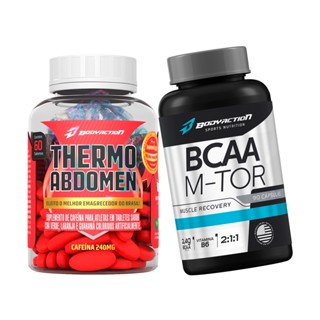Kit Thermo Abdomen 60 Comp + Bcaa Mtor Bodyaction