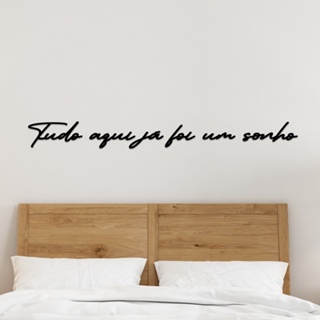 Quadro Tudo Aqui Já Foi Um Sonho Decoração Quarto Casal Sala Mdf 3mm em Oferta na Shopee