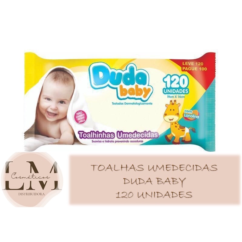 Toalha Umedecida Duda Baby (pacote com 120 tolhinhas)