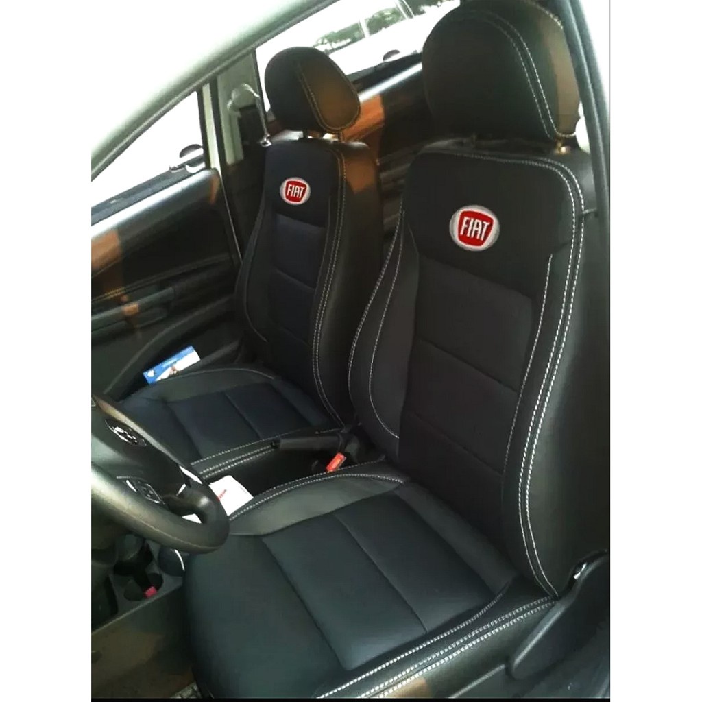 Capa Banco Carro 100% Couro Fiat Palio Uno Siena 2009 2010 2011 ...