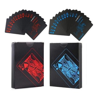 KIT 2 Baralhos Vermelho Azul Black Poker Cartas Jogos Prova D'agua