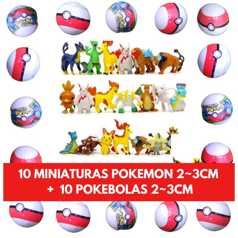 Pokémon Kit 24 Miniaturas Sem Repetições Brinquedo Coleção