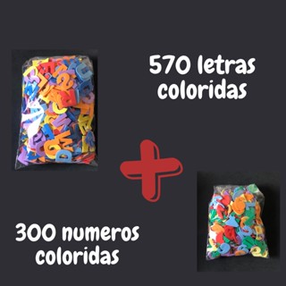 Kit Alfabetos e Números cores sortidos - 570 Letras e 300 Números em Oferta na Shopee