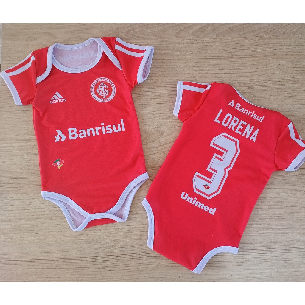 Body bebê infantil personalizado com nome time inter internacional