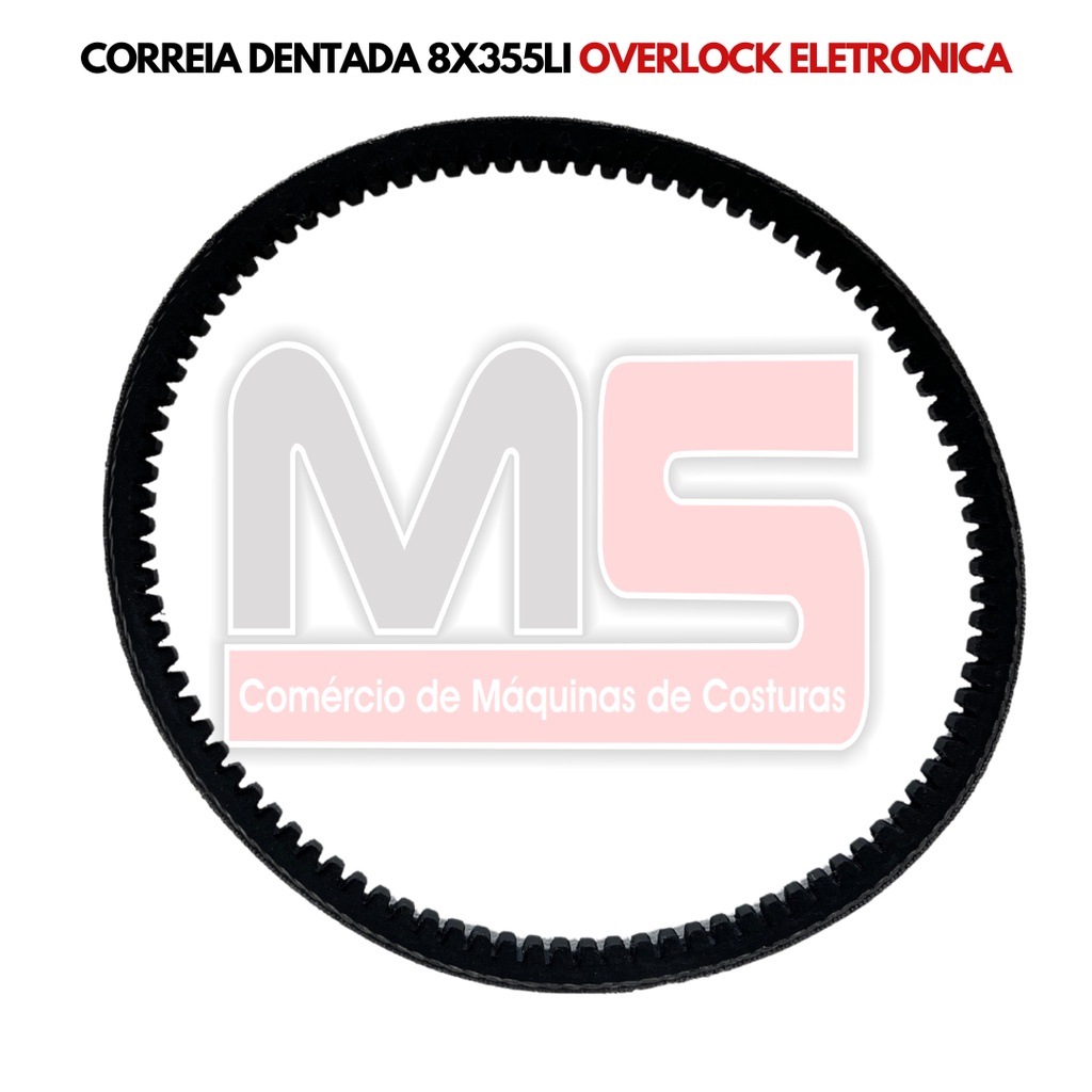 Correia Dentada 8x355Li Máquina de Costura Overlock Eletrônica Direct Drive