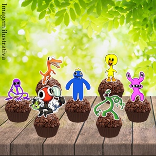 40 TAGS/TOPINHOS/TOPPER DOCINHO CUPCAKE RAINBOW FRIENDS (LEIA A DESCRIÇÃO) em Oferta na Shopee