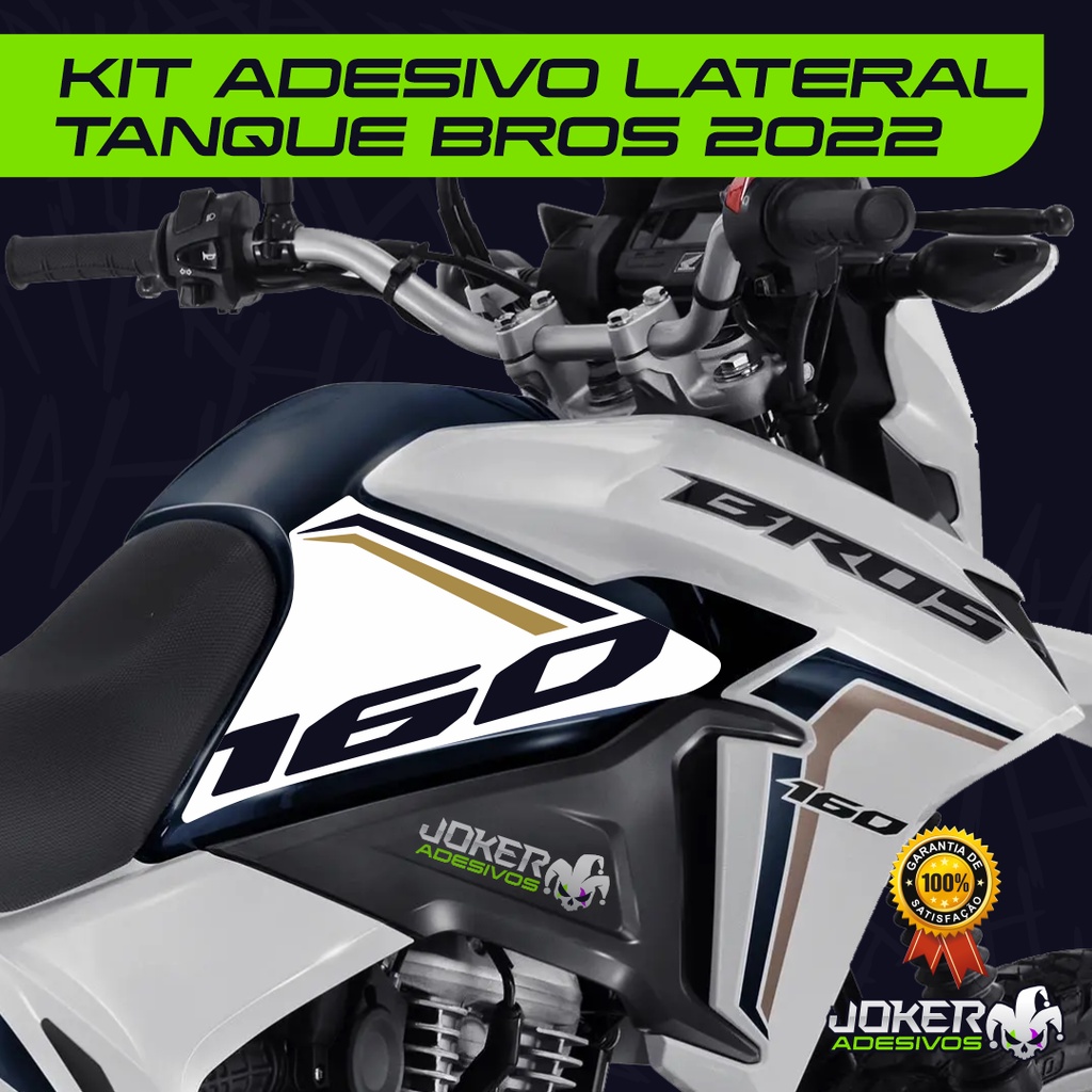 Adesivo lateral tanque bros 160 2022 a 2024