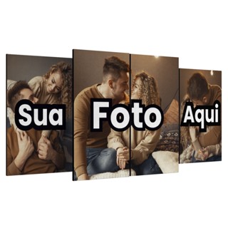 Quadro Decorativo Personalizado Com Foto Imagem Mosaico Sala Quarto